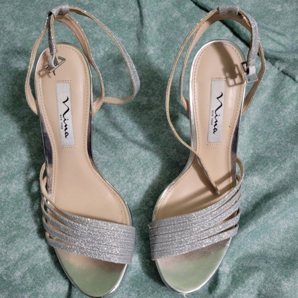 Silver High Heels